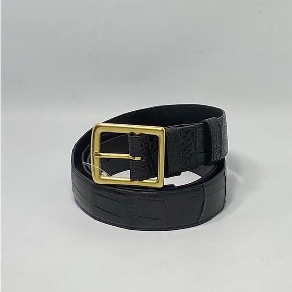 Grace Crocodile Center Bar Casual Adjustable Buckle Belt - Picture 1 of 8